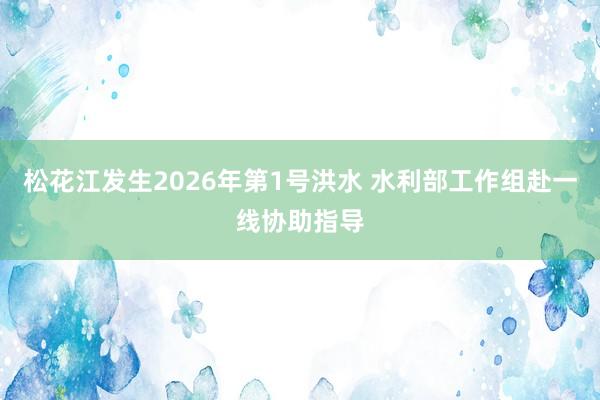 松花江发生2026年第1号洪水 水利部工作组赴一线协助指导