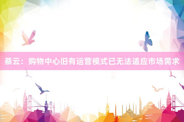 蔡云：购物中心旧有运营模式已无法适应市场需求