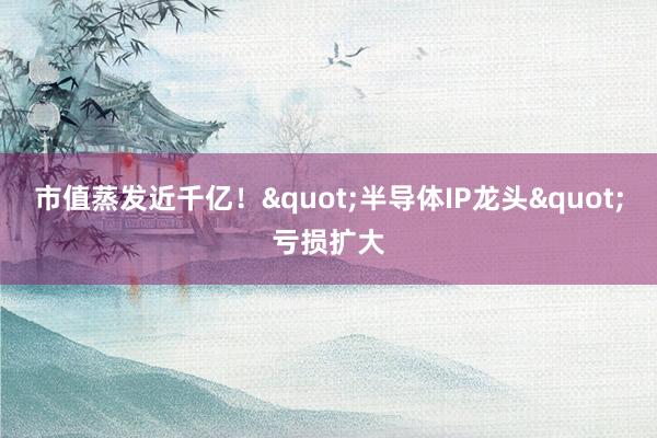 市值蒸发近千亿！"半导体IP龙头"亏损扩大