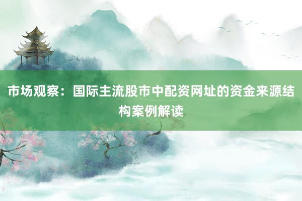 市场观察：国际主流股市中配资网址的资金来源结构案例解读
