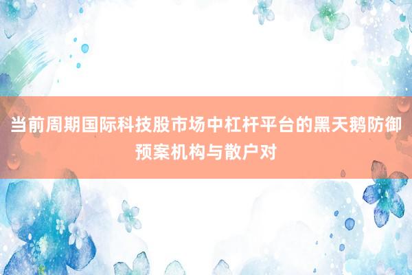 当前周期国际科技股市场中杠杆平台的黑天鹅防御预案机构与散户对