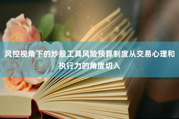 风控视角下的炒股工具风险预算制度从交易心理和执行力的角度切入