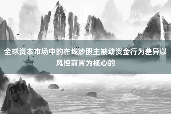 全球资本市场中的在线炒股主被动资金行为差异以风控前置为核心的