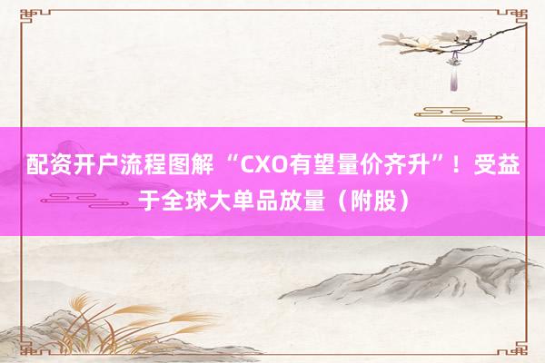 配资开户流程图解 “CXO有望量价齐升”!受益于全球大单品放量(附股)