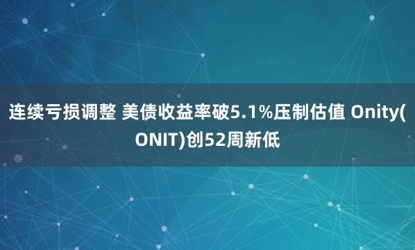 连续亏损调整 美债收益率破5.1%压制估值 Onity(ONIT)创52周新低